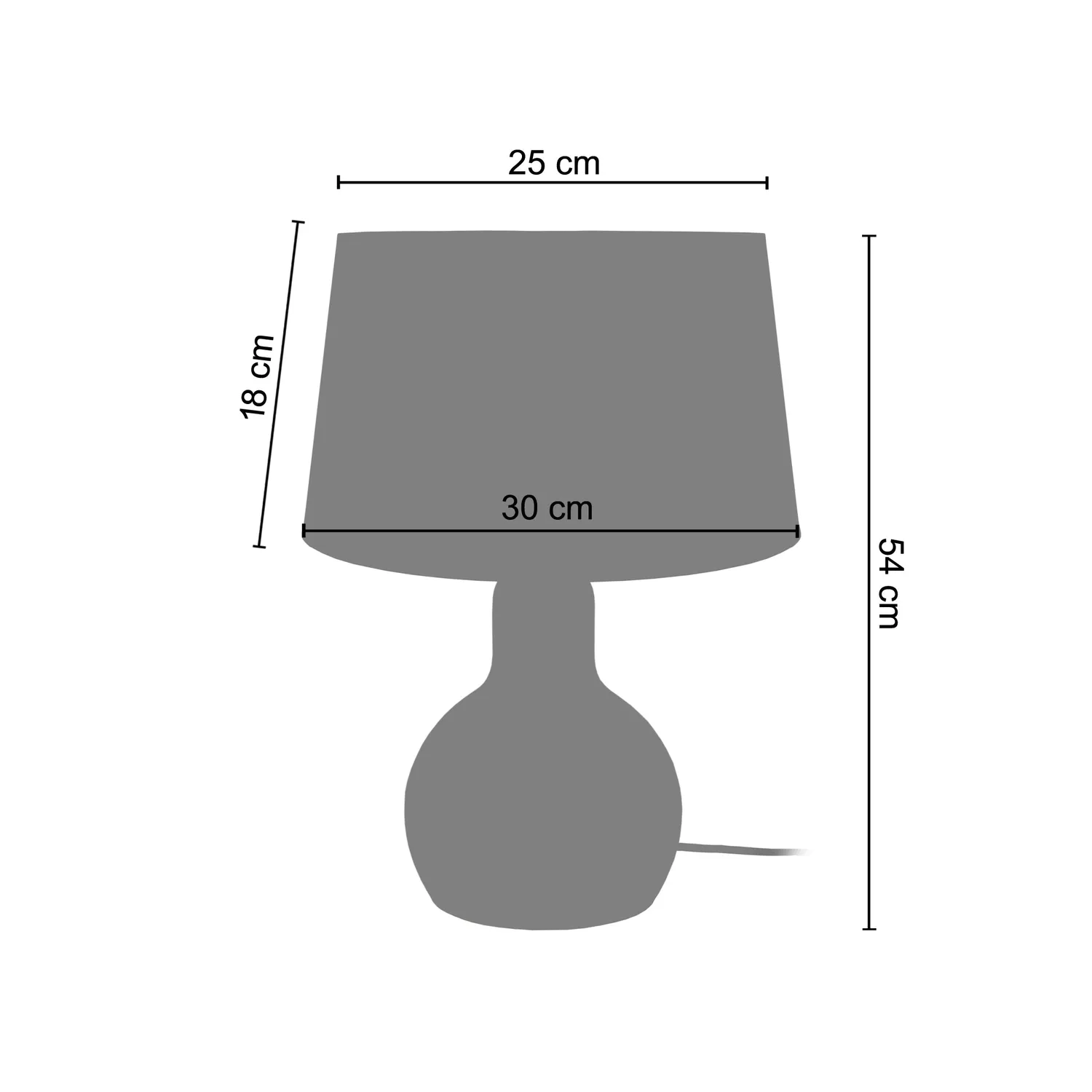 Tosel Vianne lampada da tavolo 30 cm cromo e nero cupola