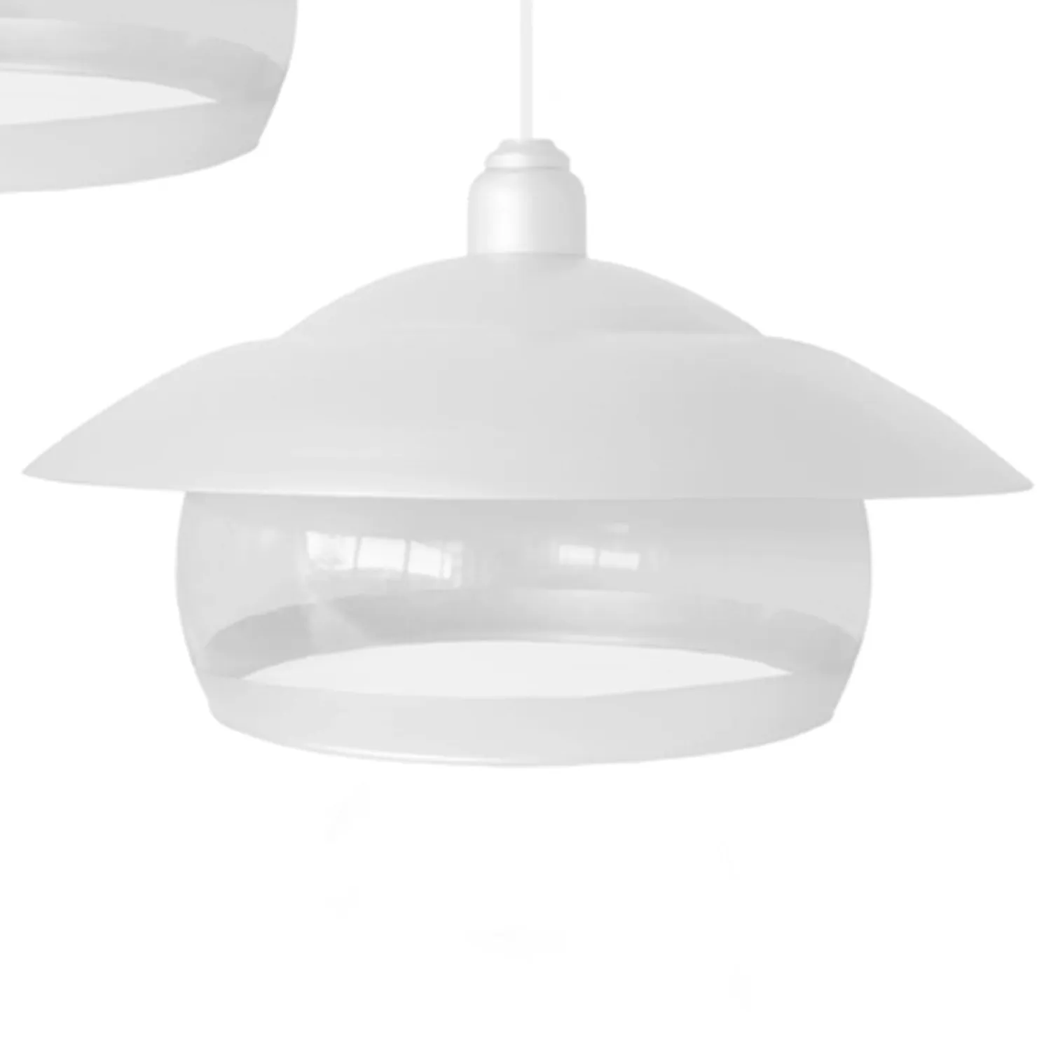 Tosel Brindisi lampadario bianco 5 luci vetro
