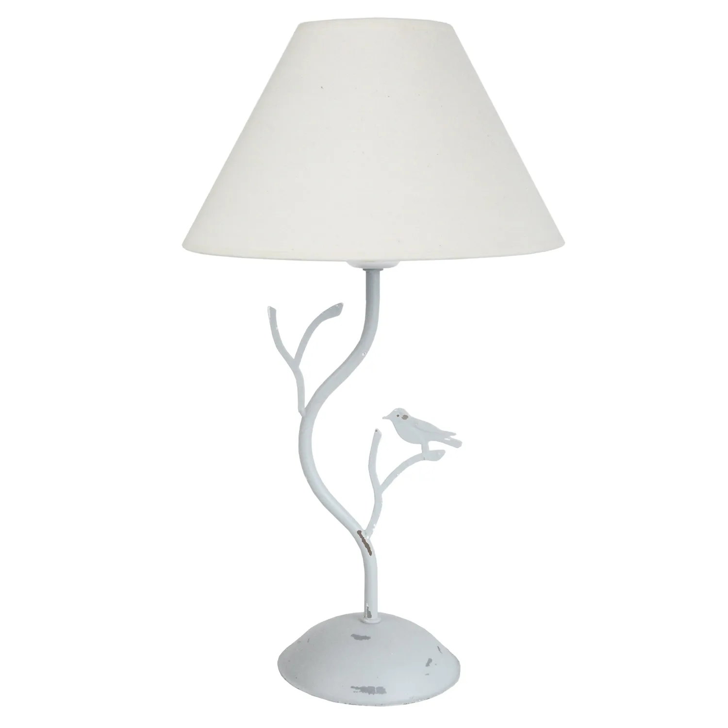 Tosel Oiseaux lampada tavolo bianca 25x41 cm