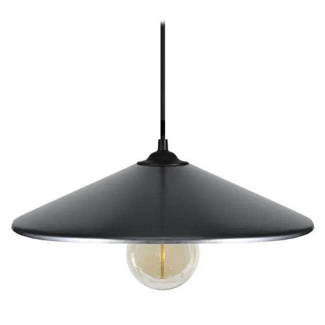 Tosel Cone sospensione metallo bianco avorio E27