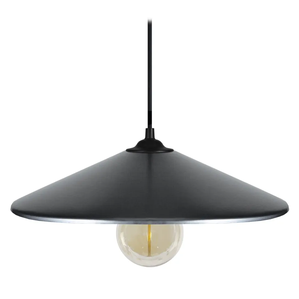 Tosel Cone sospensione metallo bianco avorio E27