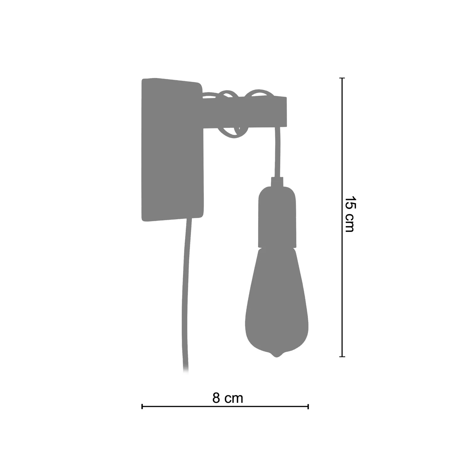 Tosel Brooklyn applique naturale 15 cm legno