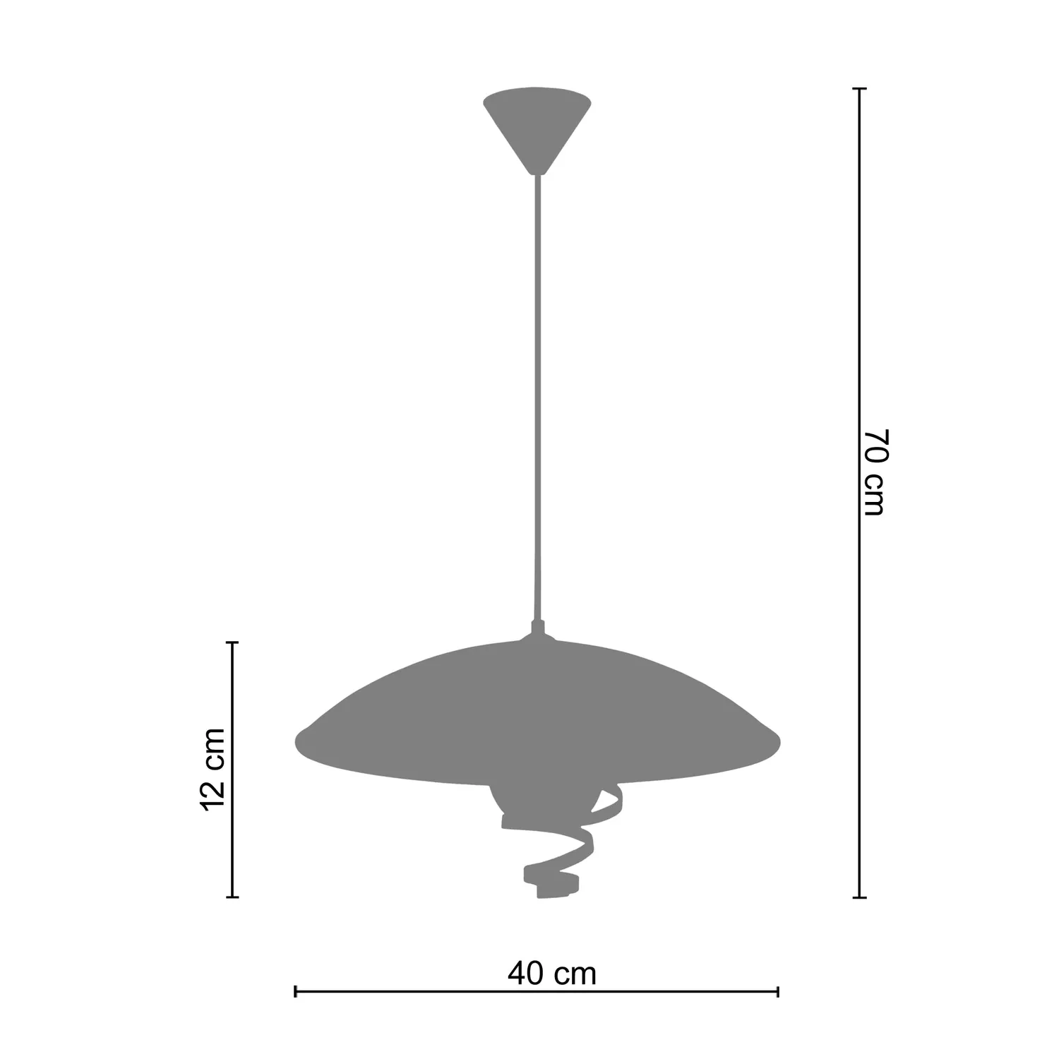 Tosel Ninfa sospensione vetro bianco D40cm E27 1 luce