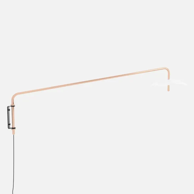 Souda Signal applique braccio lungo bianco rame