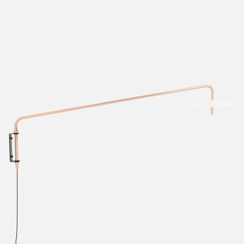 Souda Signal applique braccio lungo bianco rame