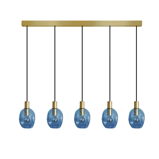 Tosel Vingolf lampadario barra oro trasparente 100 cm