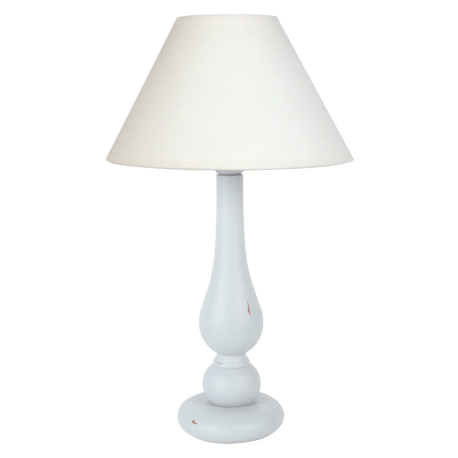 Tosel Calais lampada da tavolo bianca legno 30x42 cm