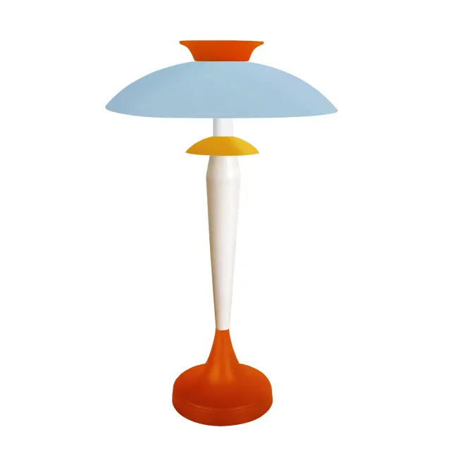 Tosel Greta lampada da tavolo blu metallo