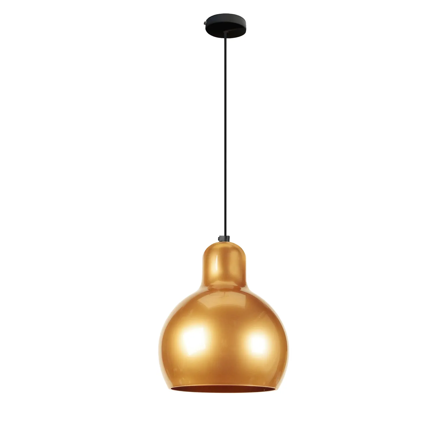 Tosel Vianne sospensione vetro 18x100cm rame campana