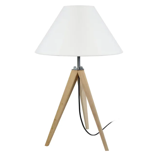 Tosel Idun lampada da tavolo treppiede 30x56 cm naturale ecrù
