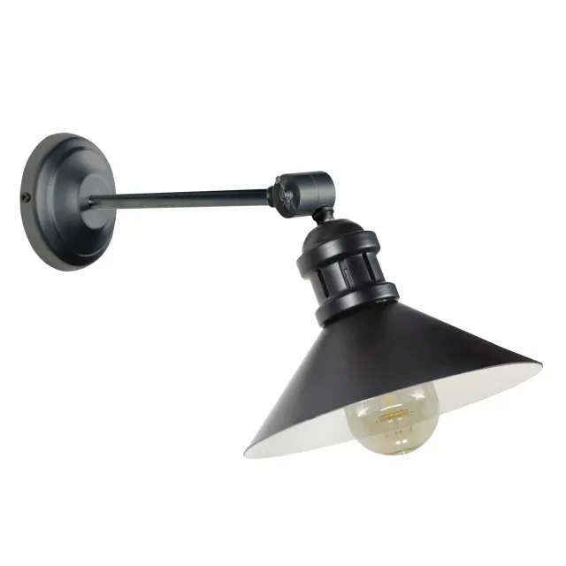 Tosel Oldham A applique snodata nera 30cm E27