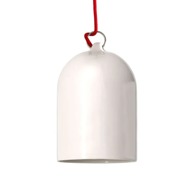 Creative Cables Campana Mini XS paralume ceramica bianco lucido