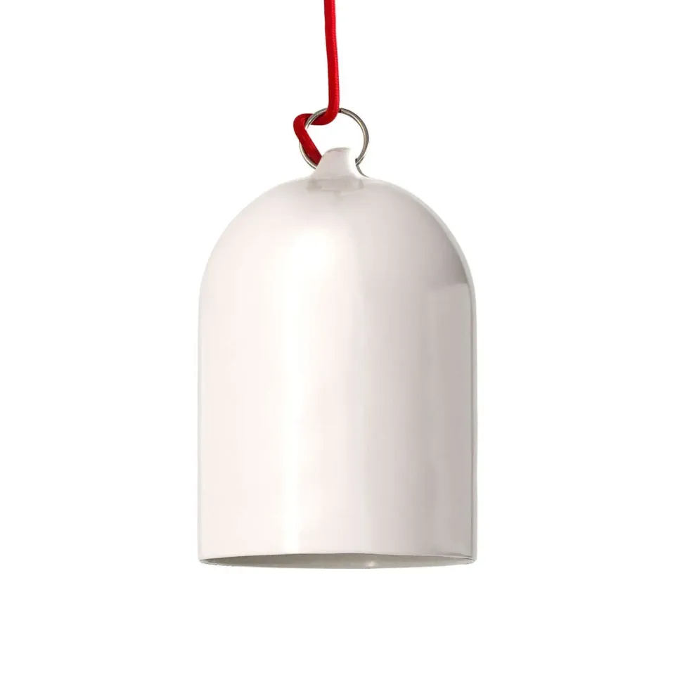 Creative Cables Campana Mini XS paralume ceramica bianco lucido