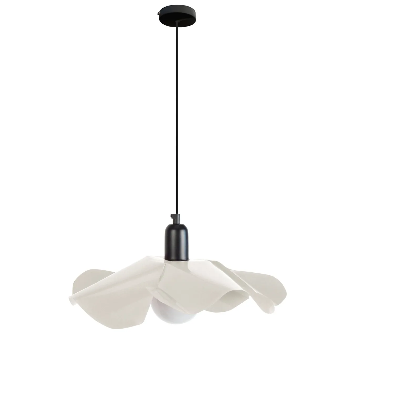 Tosel Blume sospensione metallo nero 40x100cm