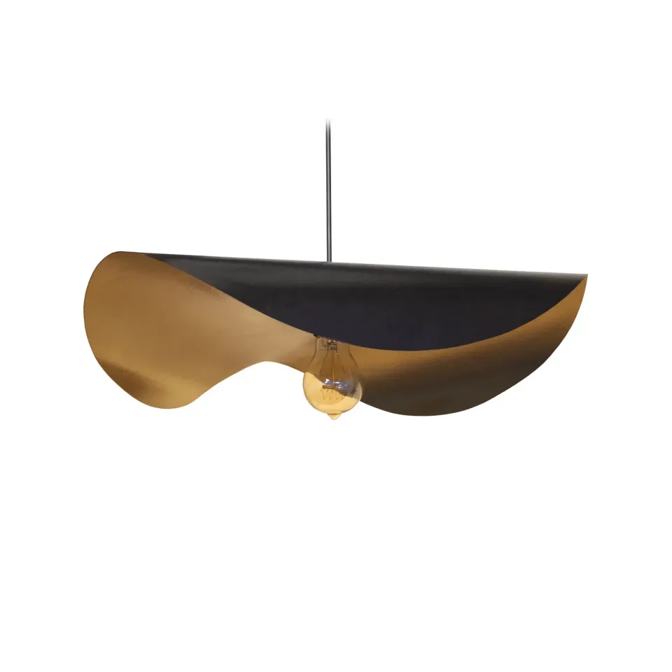 Tosel Grande Madame sospensione metallo nero 50x100 cm