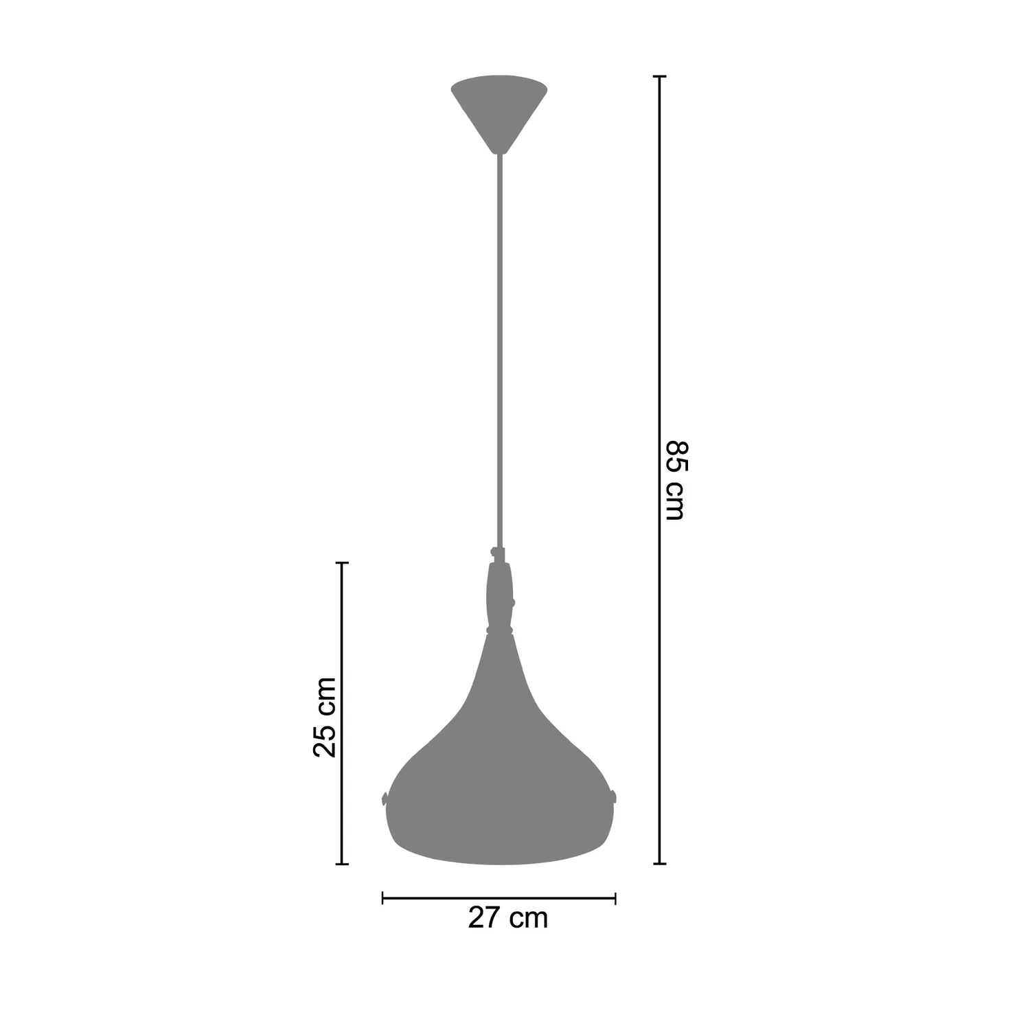 Tosel Tacks Camberra sospensione 27x100 cm marrone metallo