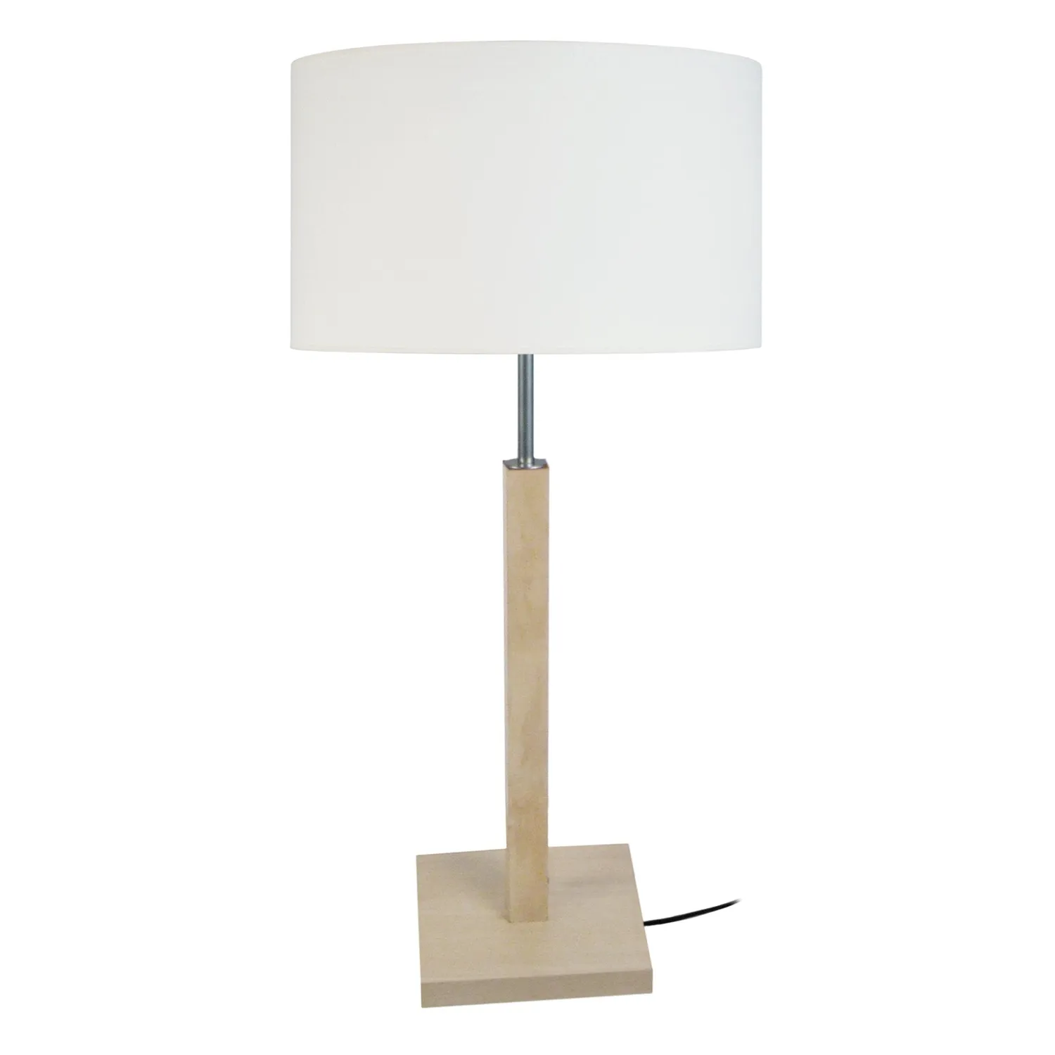 Tosel Hod B lampada tavolo legno ecrù E27 30x54 cm