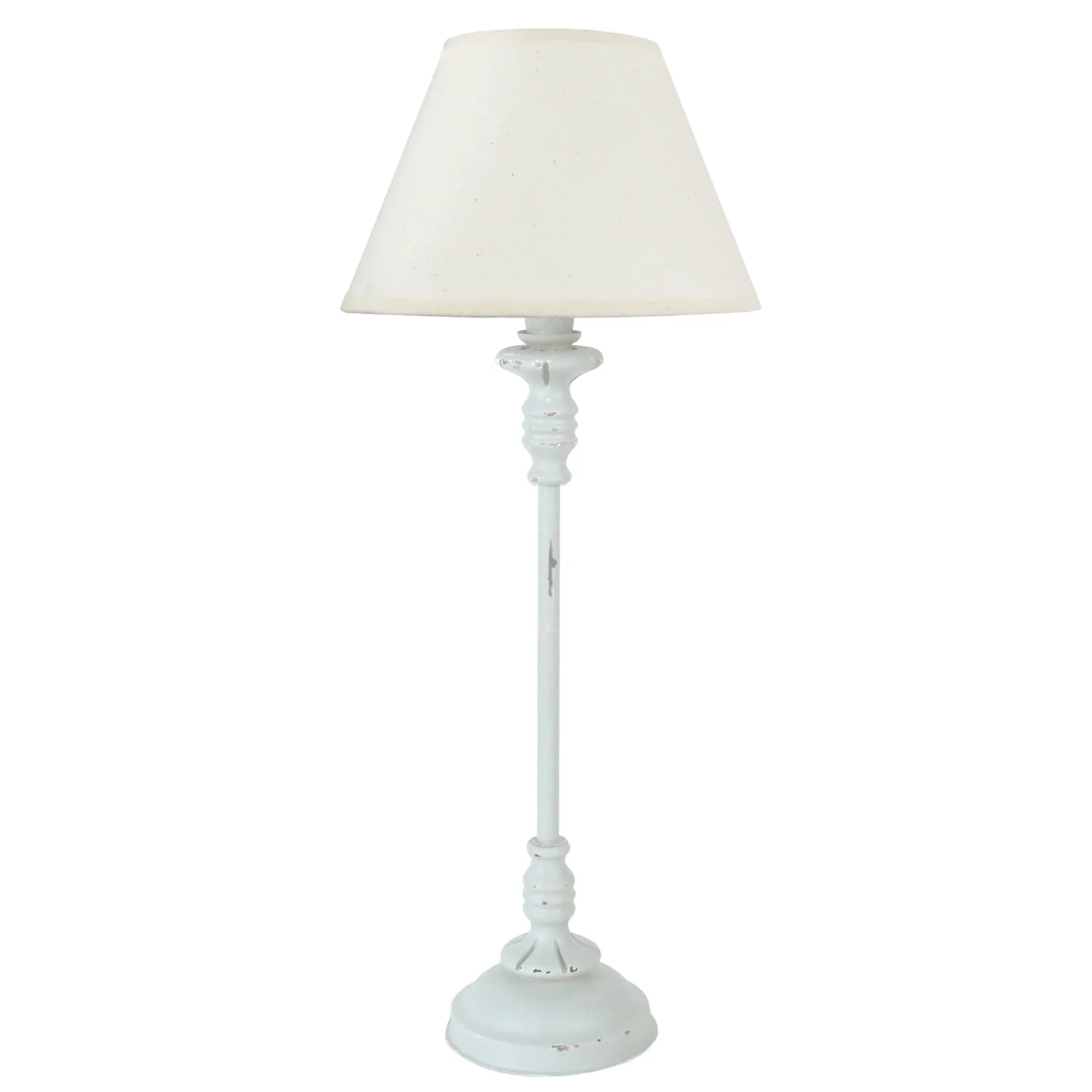Tosel EVRY lampada tavolo bianca ecru 22x62 cm tessuto