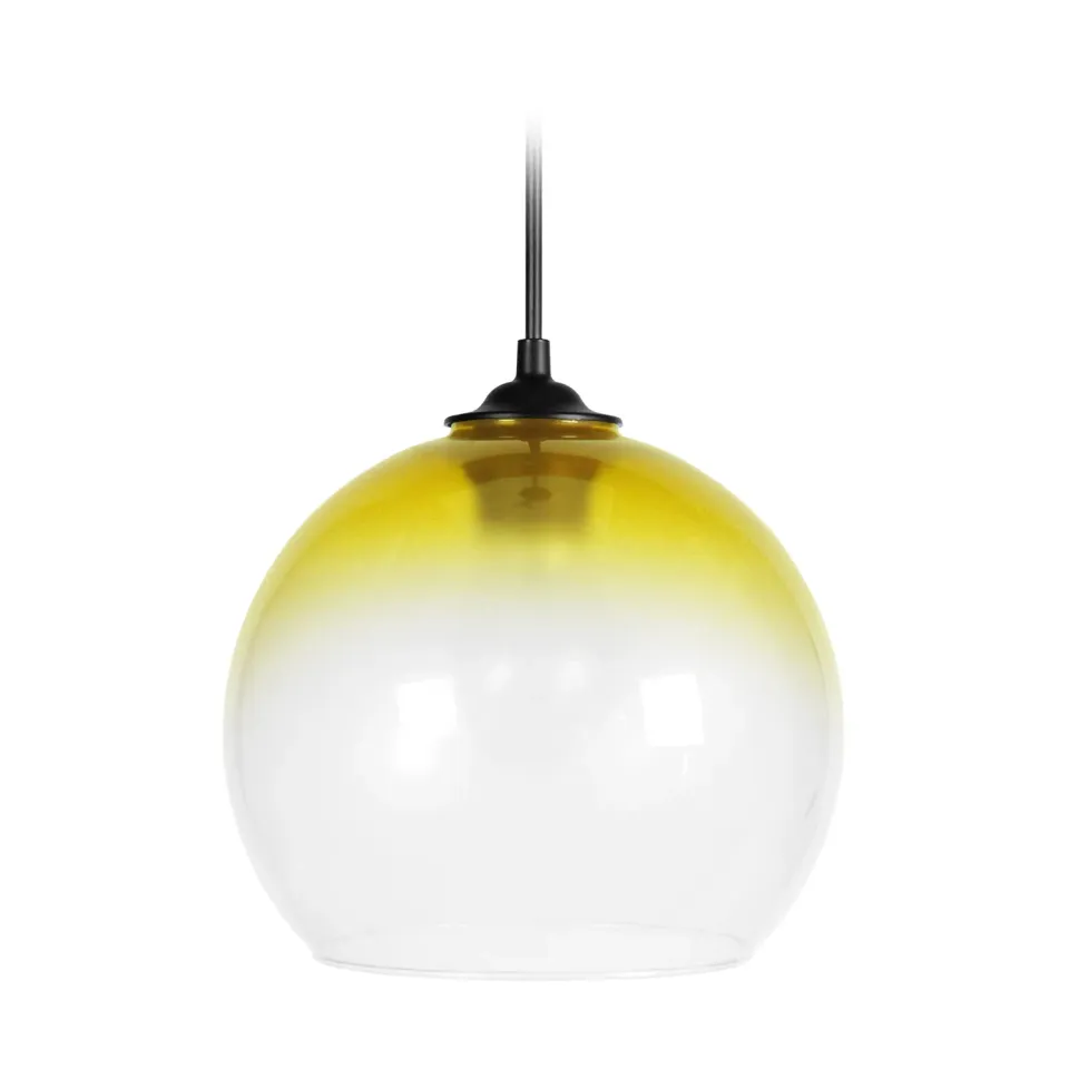 Tosel Globo Sospensione Vetro Gialla 20x100cm