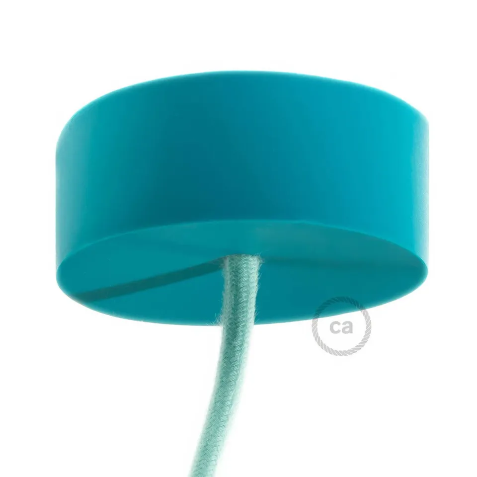 Creative Cables rosone silicone turchese cilindrico
