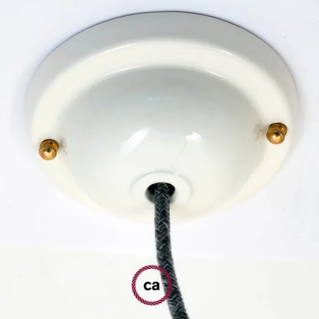 Creative Cables rosone ceramica bianco 130 mm