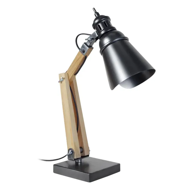 Tosel Iron lampada da tavolo snodabile nero 46x66cm