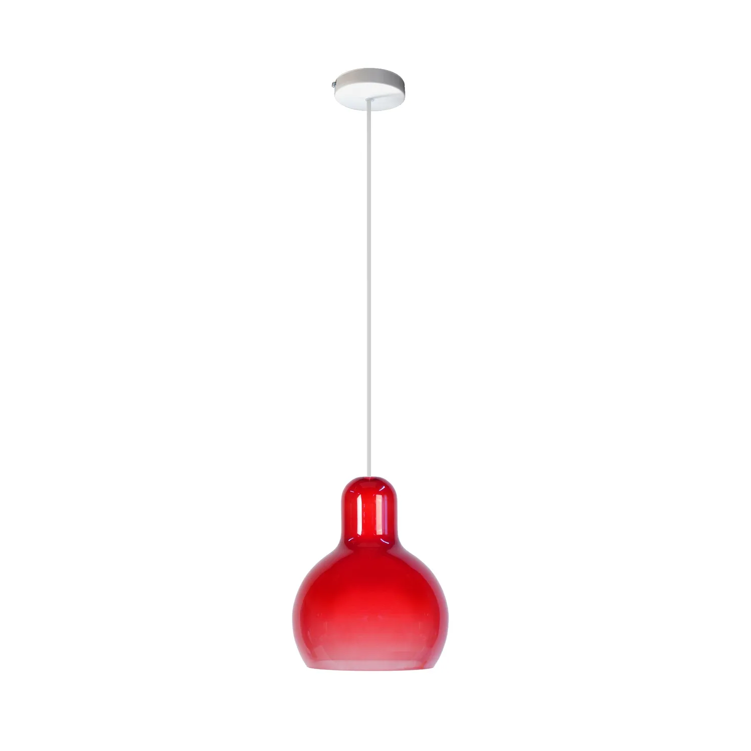 Tosel Vianne sospensione vetro rosso cupola E27