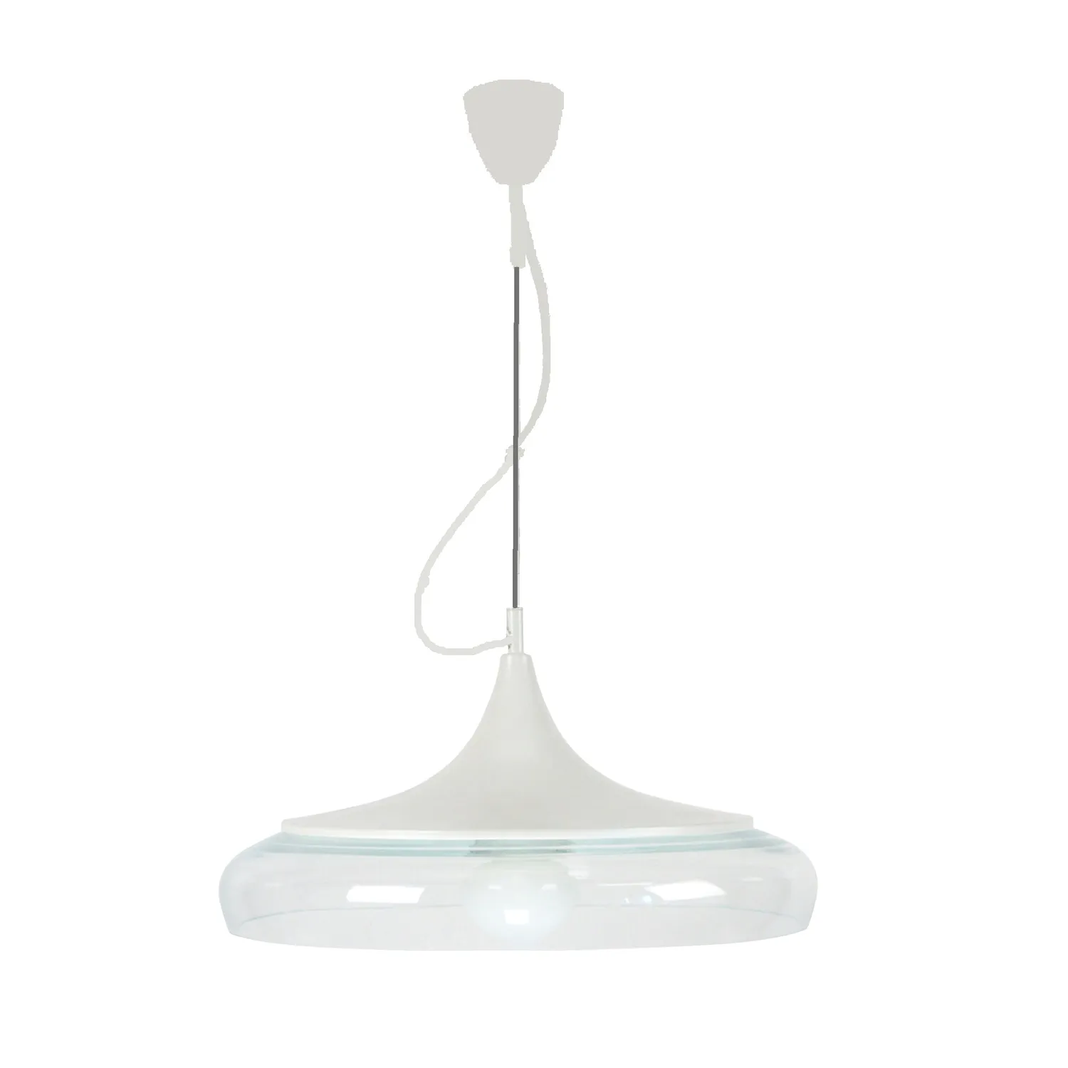 Tosel Divinity lampada a sospensione 41x100 cm nero-opale vetro