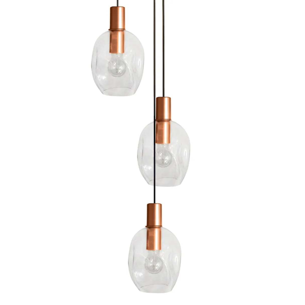 Tosel Vingolf lampadario rame 3 luci 35x150 cm E27