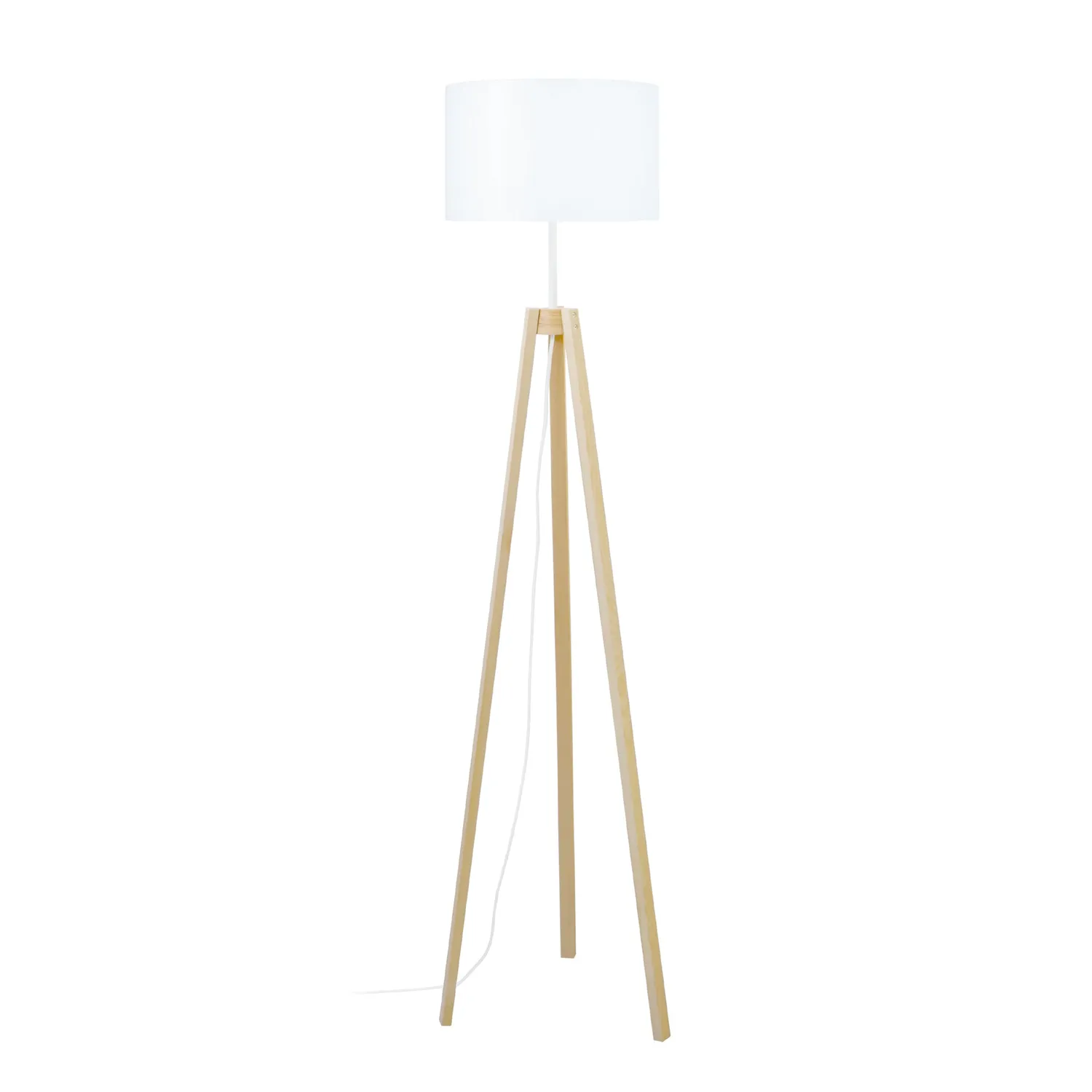 Tosel Viborg Piantana Treppiede 35x155cm Naturale Bianco