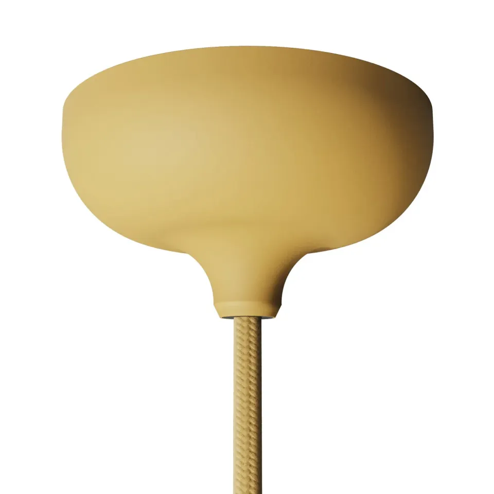 Creative Cables rosone soffitto silicone senape foro centrale