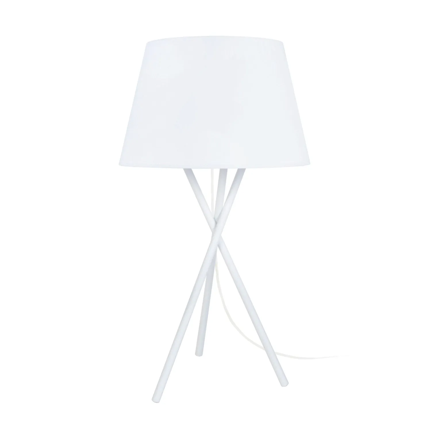 Tosel Midgard lampada tavolo treppiede bianco 41cm E27