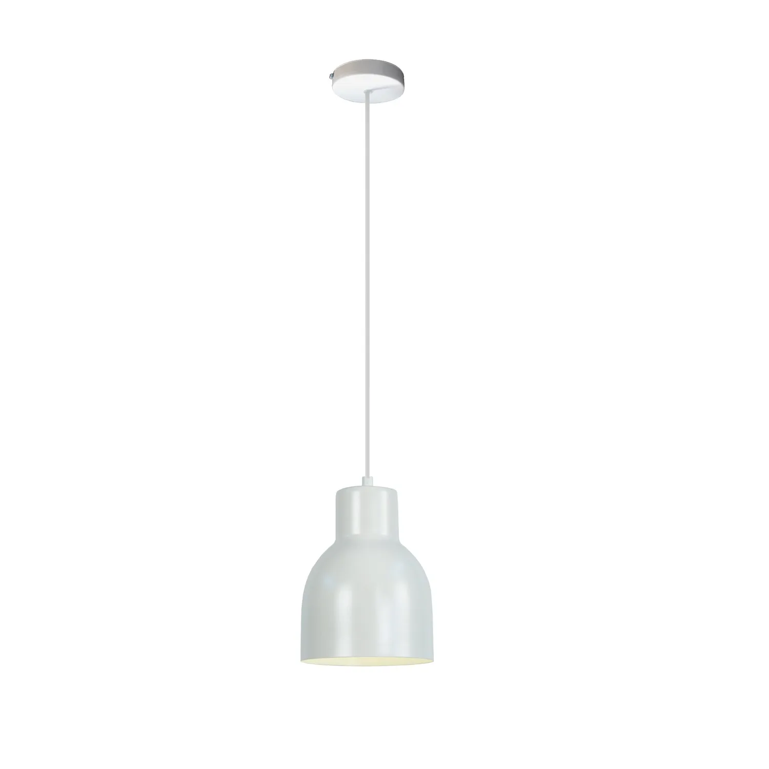Tosel Carlson Lampada a Sospensione Campana Bianco 15x100 cm E27