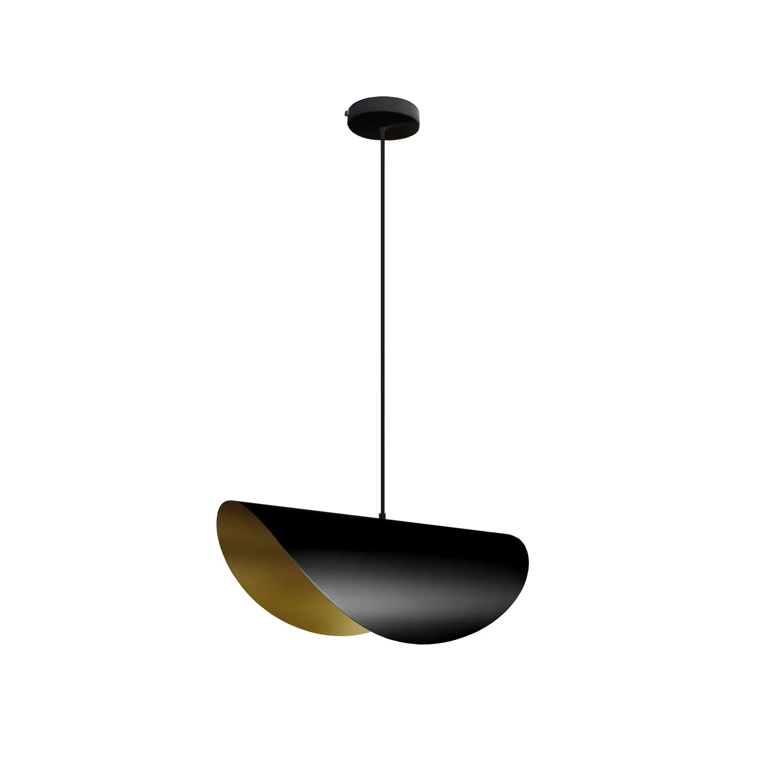 Tosel Frau sospensione ovale oro 50x100 cm metallo