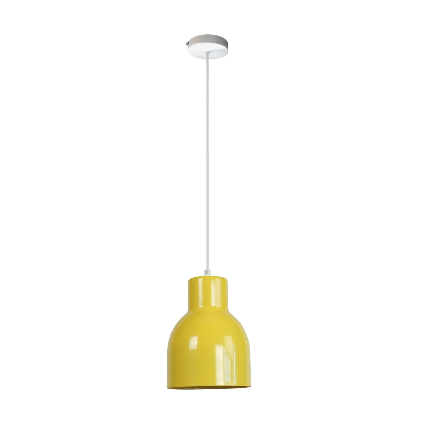Tosel Carlson Lampada a Sospensione Campana Bianco 15x100 cm E27