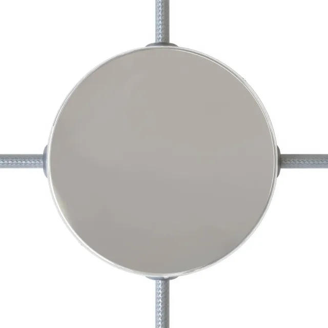 Creative Cables rosone soffitto metallo cromo 4 fori kit