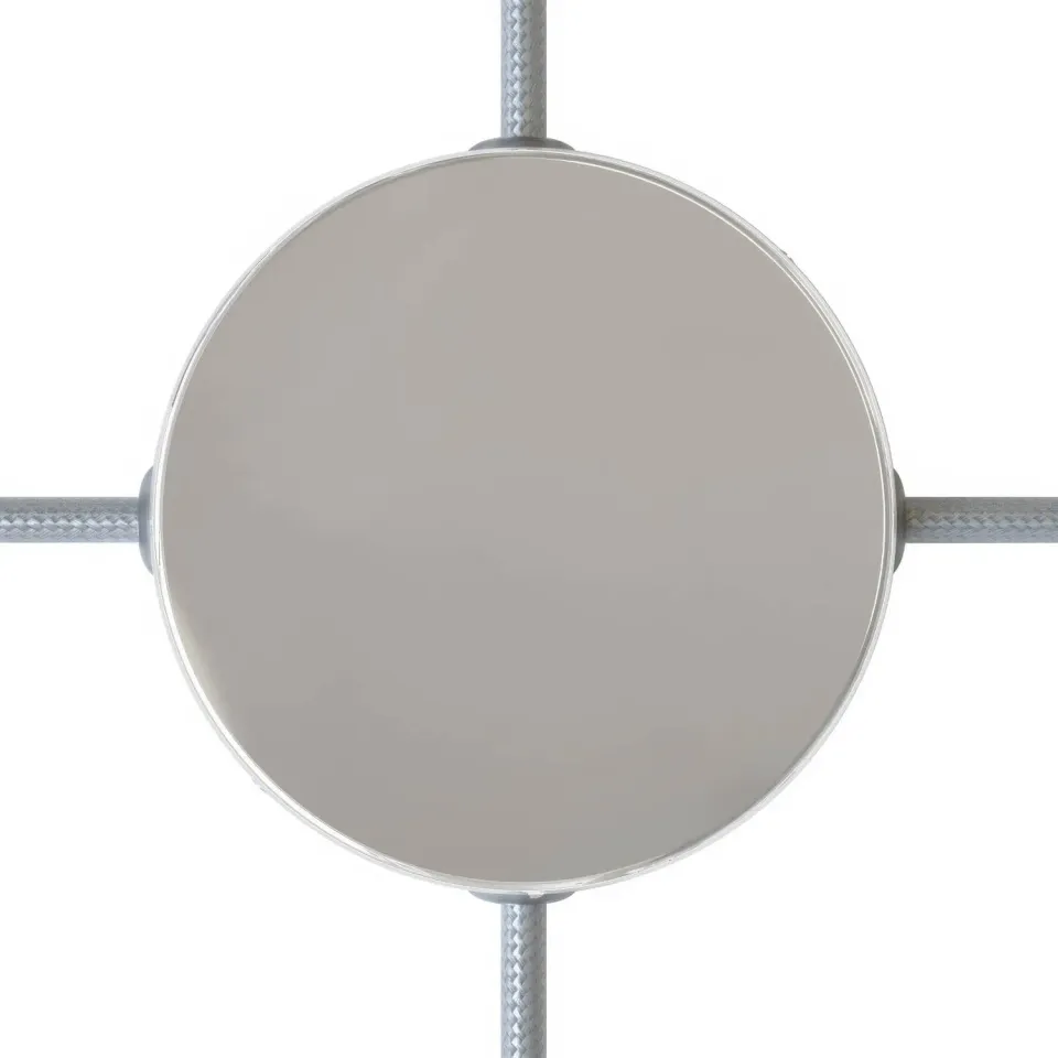 Creative Cables rosone soffitto metallo cromo 4 fori kit