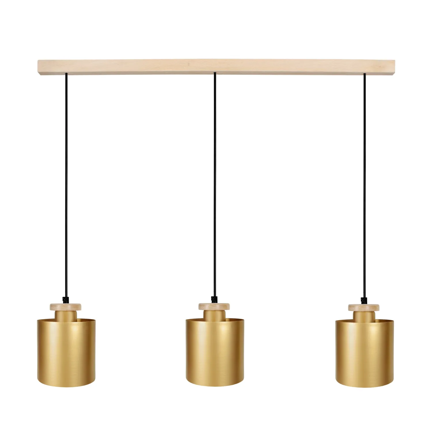 Tosel Uzibuze lampadario barra legno bianco avorio