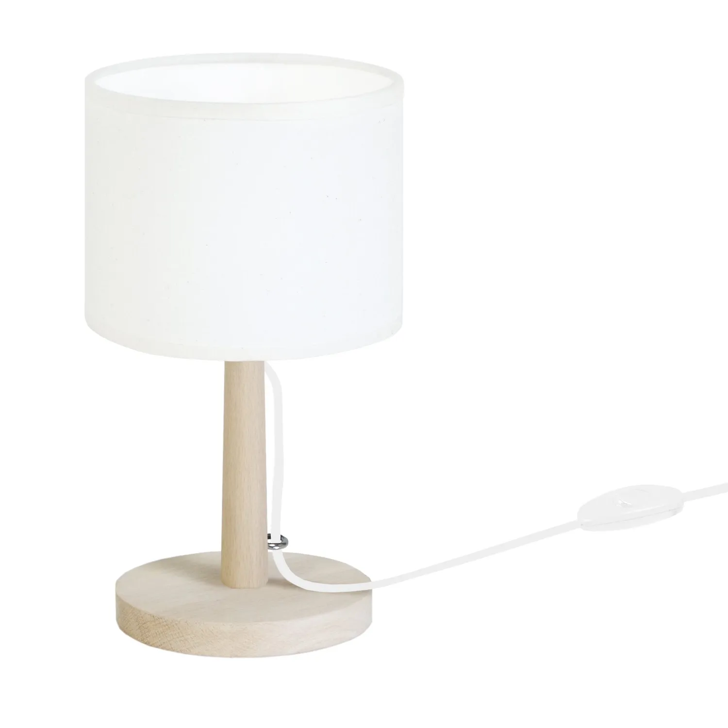 Tosel Mykines lampada comodino 16x28 cm naturale ecru