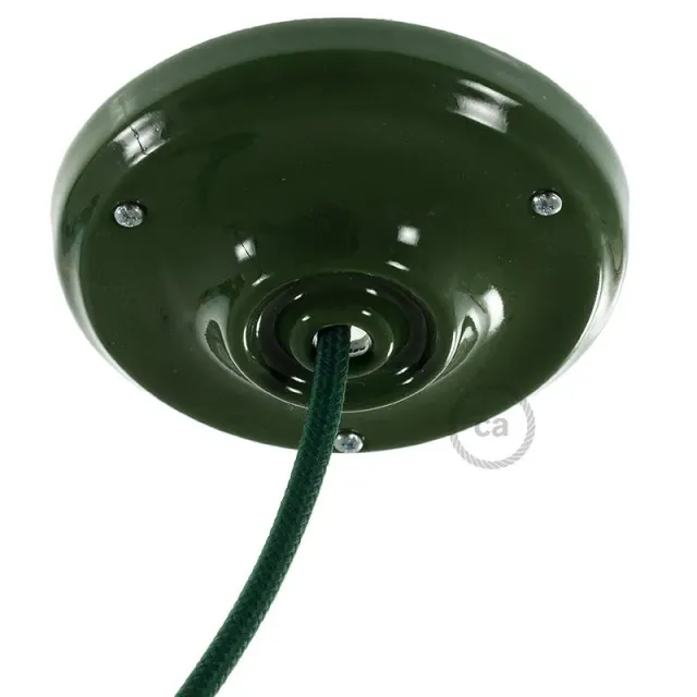 Creative Cables Rosone Soffitto Porcellana Verde 105mm