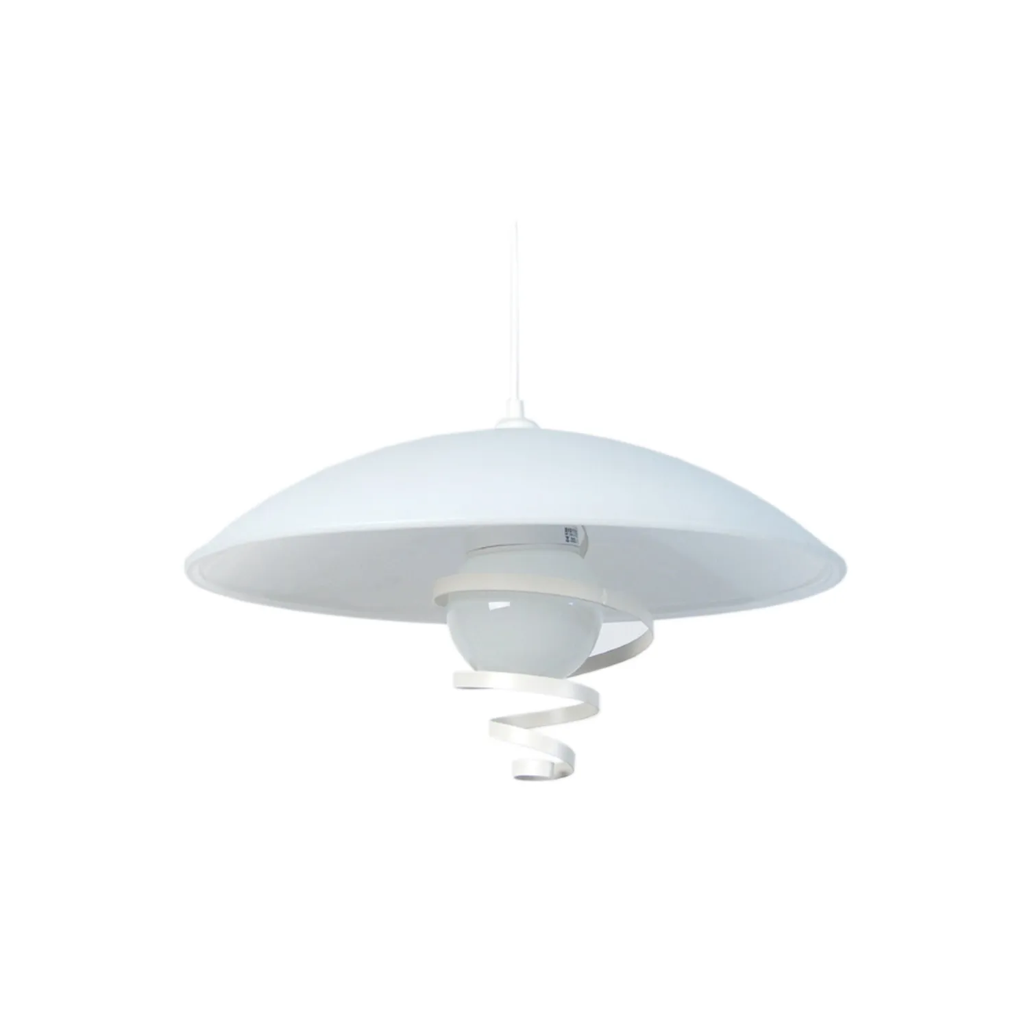 Tosel Ninfa sospensione vetro bianco D40cm E27 1 luce