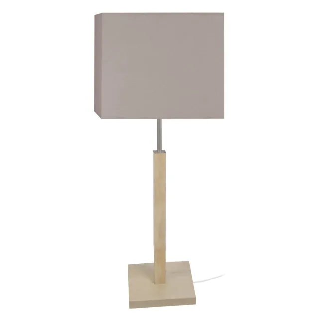 Tosel Frigga lampada tavolo legno naturale bianco 20x51 cm