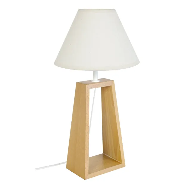 Tosel Mikelli lampada da tavolo 50 cm legno naturale