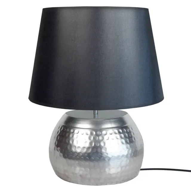 Tosel Calcuta Lampada da Tavolo 40x47cm Cromo Bianco