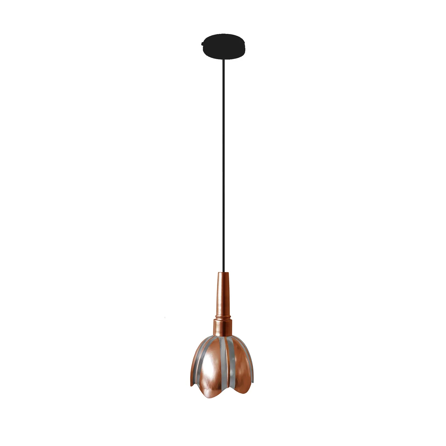Tosel Galliati Sospensione Vetro Oro 18x90 cm Campana