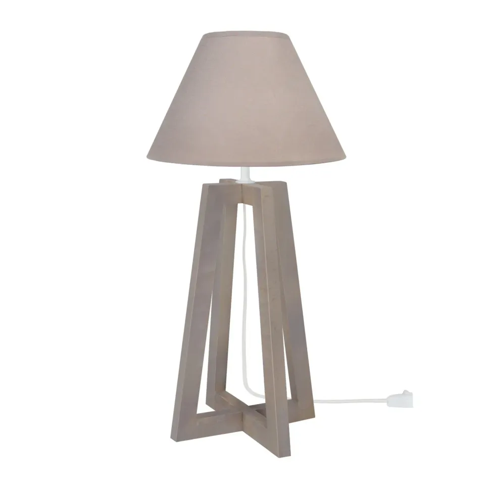 Tosel Lot Lampada da Tavolo Nera 30x50cm E27