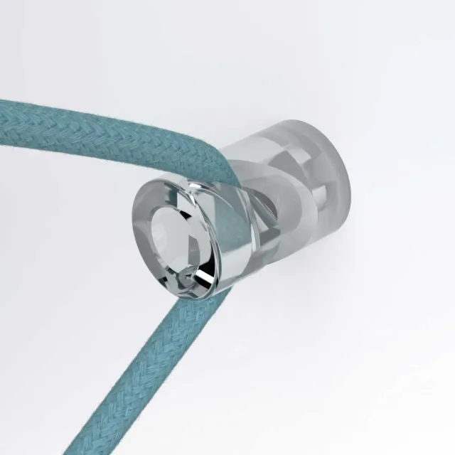 Creative Cables Gancio Soffitto Parete a V Trasparente Cavo 8mm