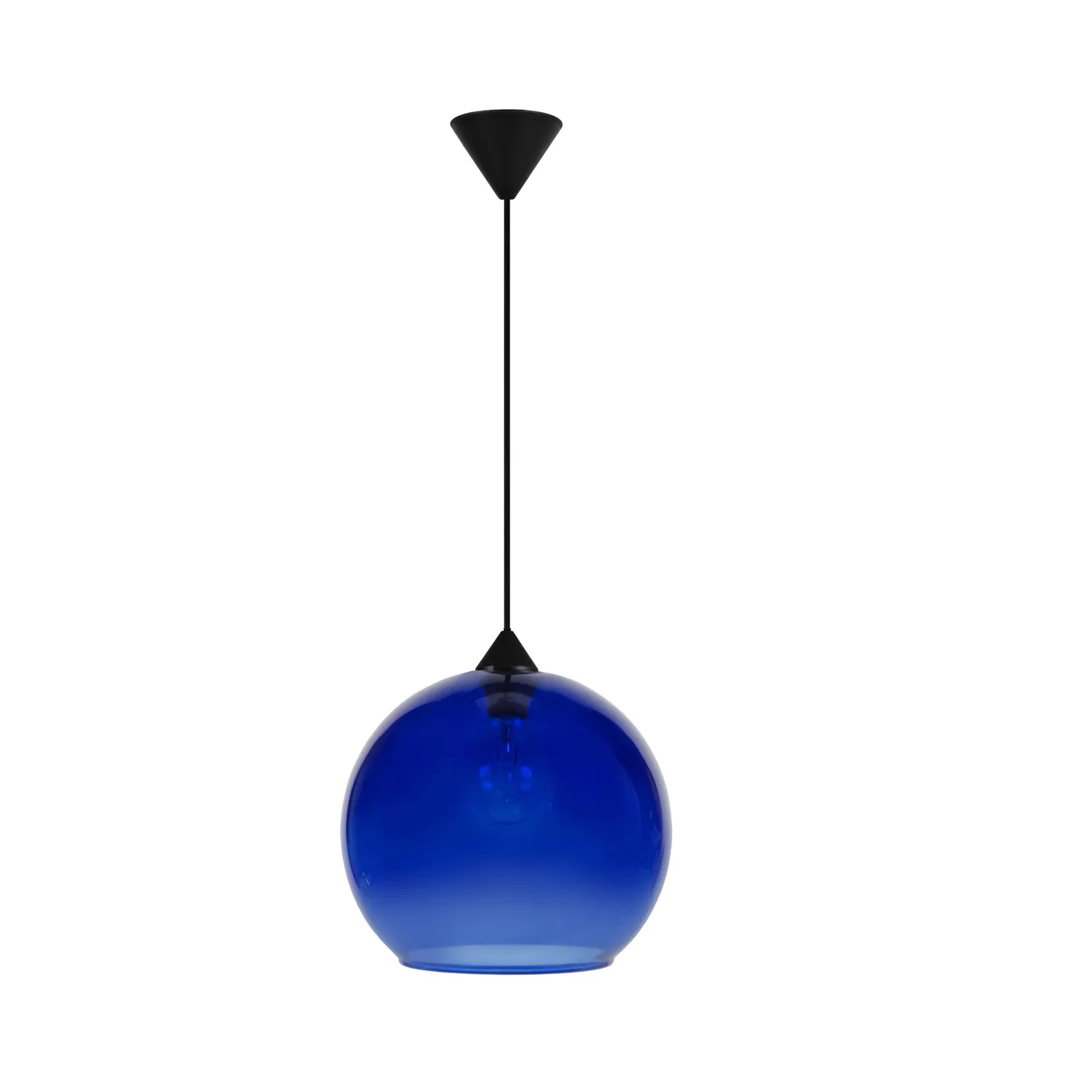 Tosel Globo sospensione vetro bianca 30x100cm E27 globo