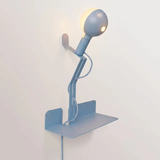 Creative Cables Murio Talia Lampada Parete Mensola Blu LED