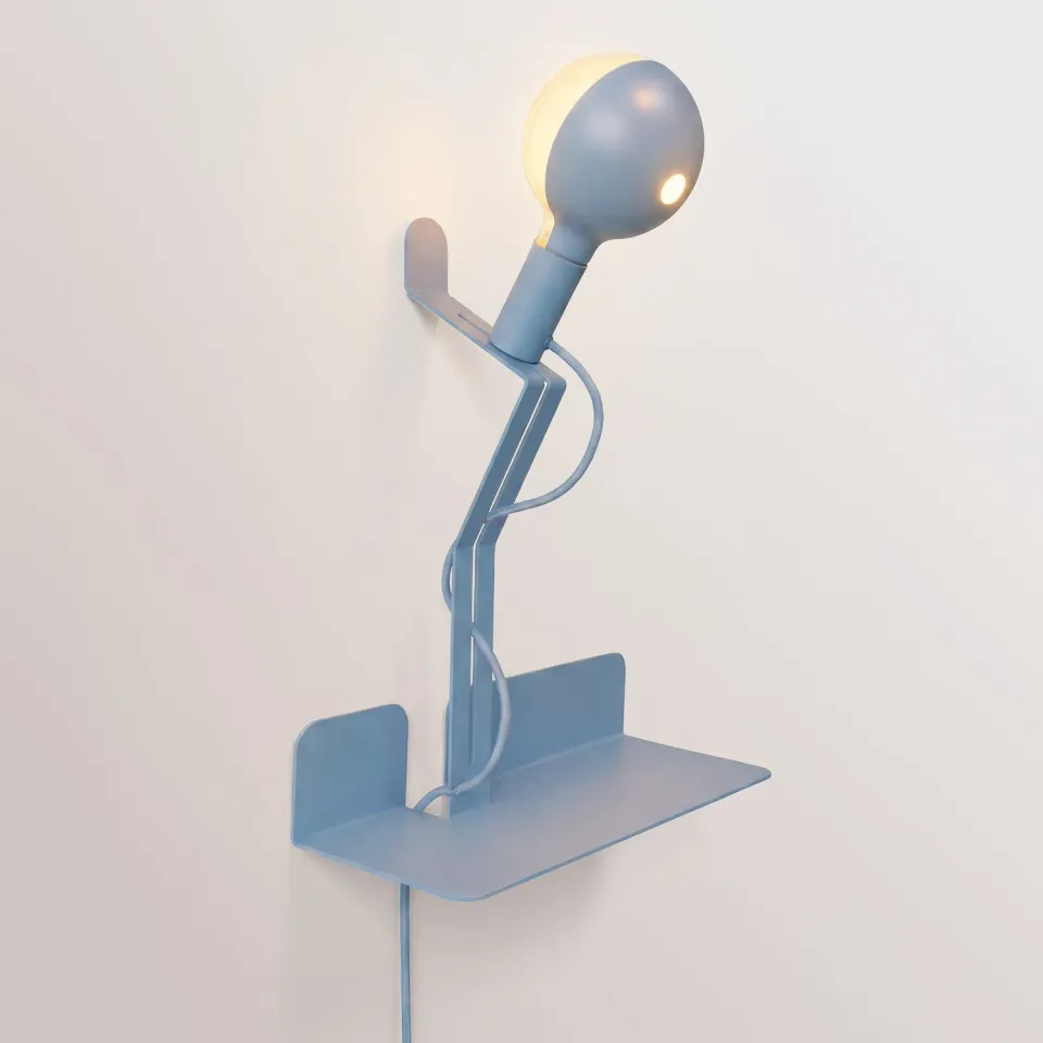 Creative Cables Murio Talia Lampada Parete Mensola Blu LED